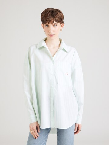 Calvin Klein Jeans Blouse 'SUMMER' in Blue: front