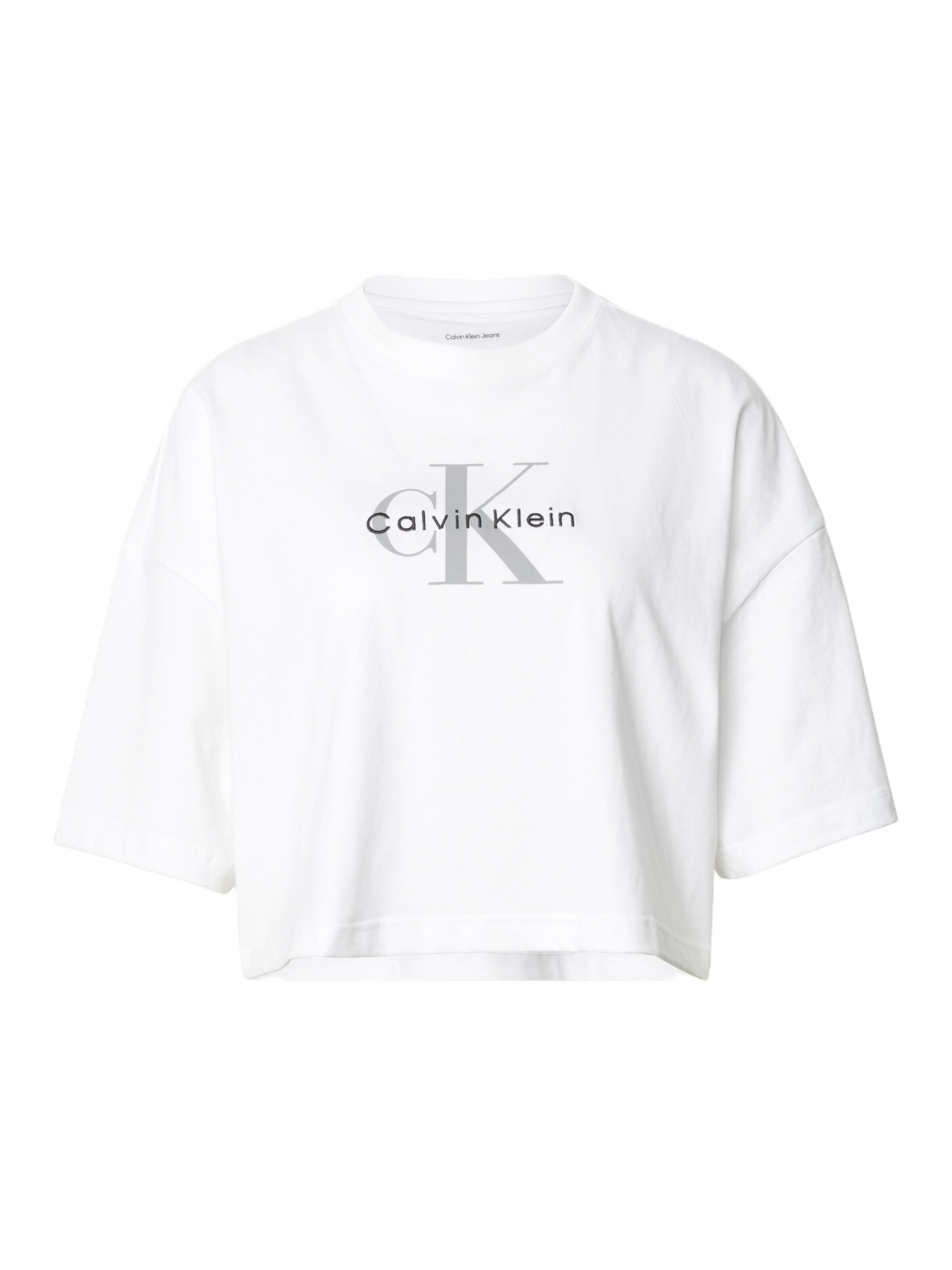 Calvin Klein Jeans Μπλουζάκι σε λευκό: μπροστά