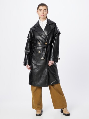 Misspap Between-Seasons Coat in Black: front