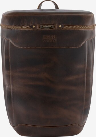 Buckle & Seam Backpack 'Siwa' in Brown: front