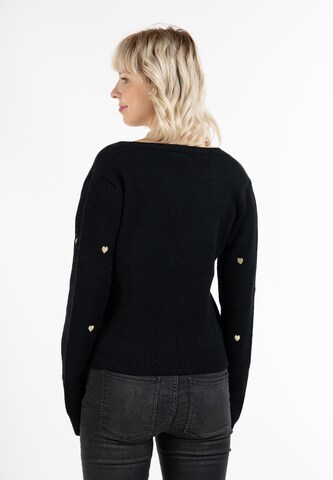 MYMO Knit cardigan 'Nolie' in Black