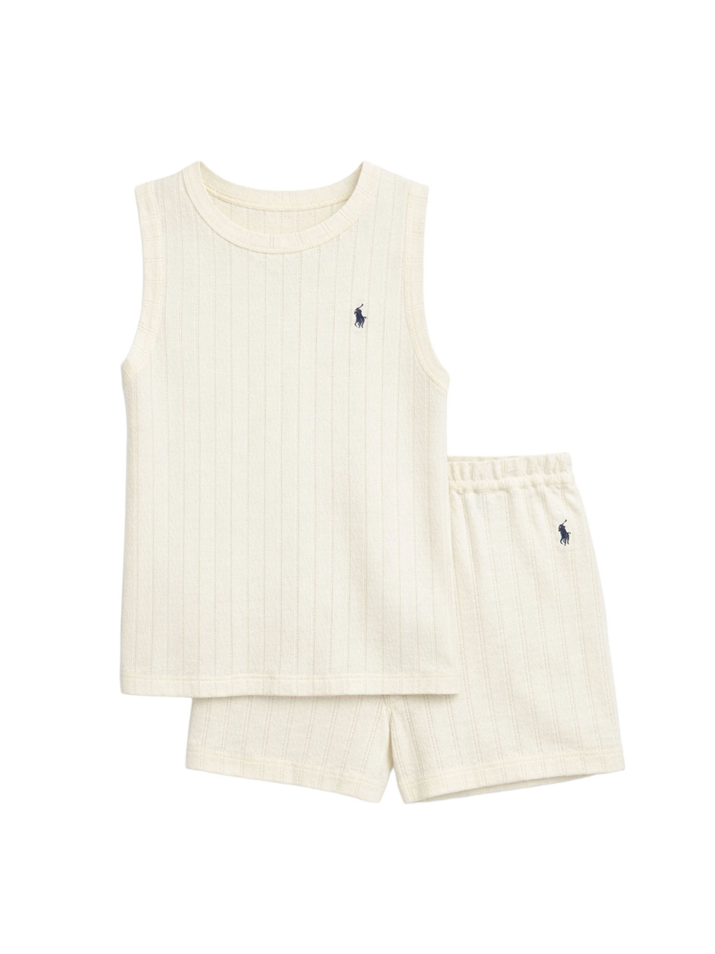 Polo Ralph Lauren Pajama ' Polo Pointelle ' in White