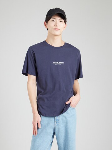 JACK & JONES T-Shirt 'JWHVESTERBRO' in Blau: Vorderseite