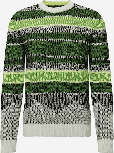 Pulover 'Kwolf' BOSS pe gri / brad / verde neon, Vizualizare produs