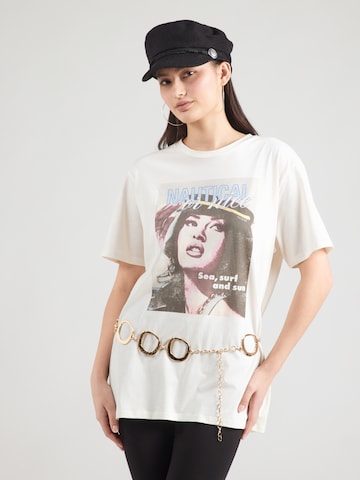 GUESS - Camiseta 'SAILOR MAG' en beige: frente