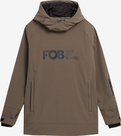 4F Outdoorjacke in mokka / schwarz, Produktansicht