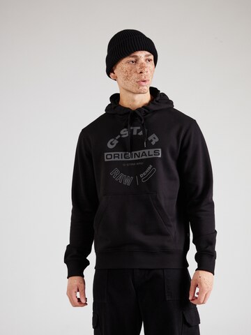 G-STAR - Sudadera en negro: frente