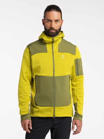Haglöfs Athletic Fleece Jacket 'Astral' in Yellow: front