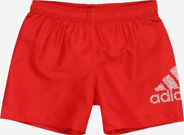 ADIDAS PERFORMANCE Board Shorts 'Logo Clx' in Red: front