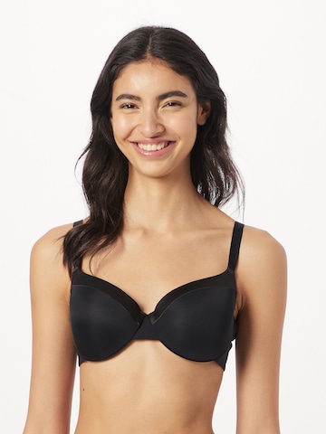 NATURANA T-shirt Bra in Black: front