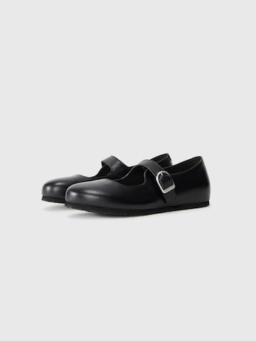 BIRKENSTOCK Ballet Flats with Strap 'Santa Clarita LENA' in Black