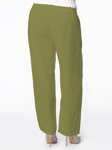 Loosefit Pantalon Yoek en vert