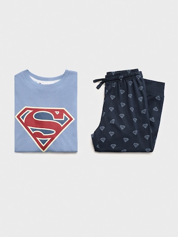 Pijamale 'SUPERMAN' de la MANGO KIDS pe albastru