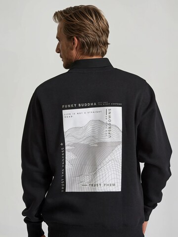 Sweat-shirt Funky Buddha en noir : devant