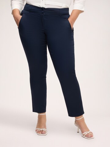 Coupe slim Pantalon Fiorella Rubino en bleu