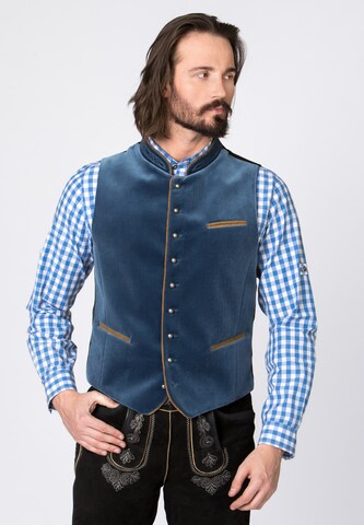STOCKERPOINT Traditional Vest 'Ricardo' in Blue: front