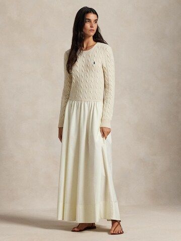 Polo Ralph Lauren Gebreide jurk in Beige: voorkant
