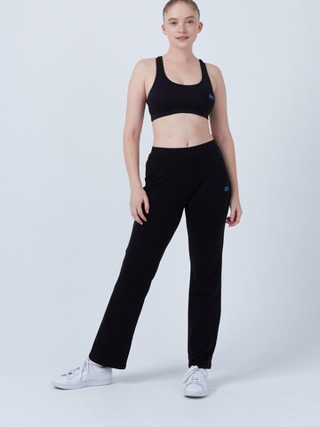 SPORTKIND Regular Workout Pants 'Trainingshose lang' in Black: front