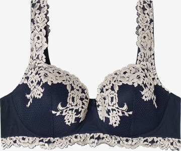 INTIMISSIMI Balconette Bra 'Pretty Flowers' in Blue: front