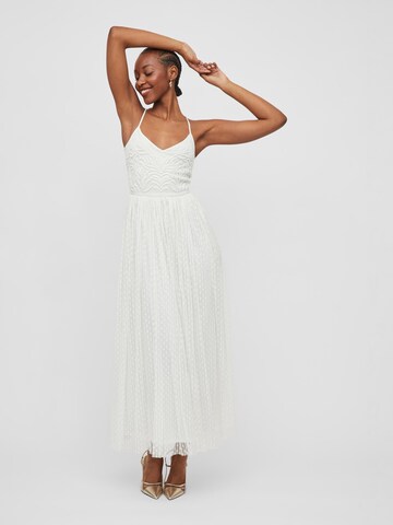 VILA Βραδινό φόρεμα 'Milia' σε λευκό