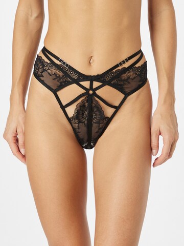 Hunkemöller - Tanga 'Roxanne' em preto: frente