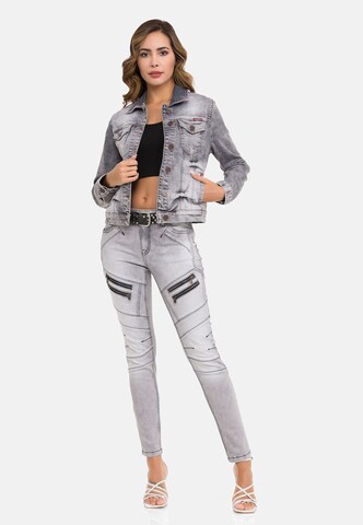 CIPO & BAXX Jeansjacke in Grau