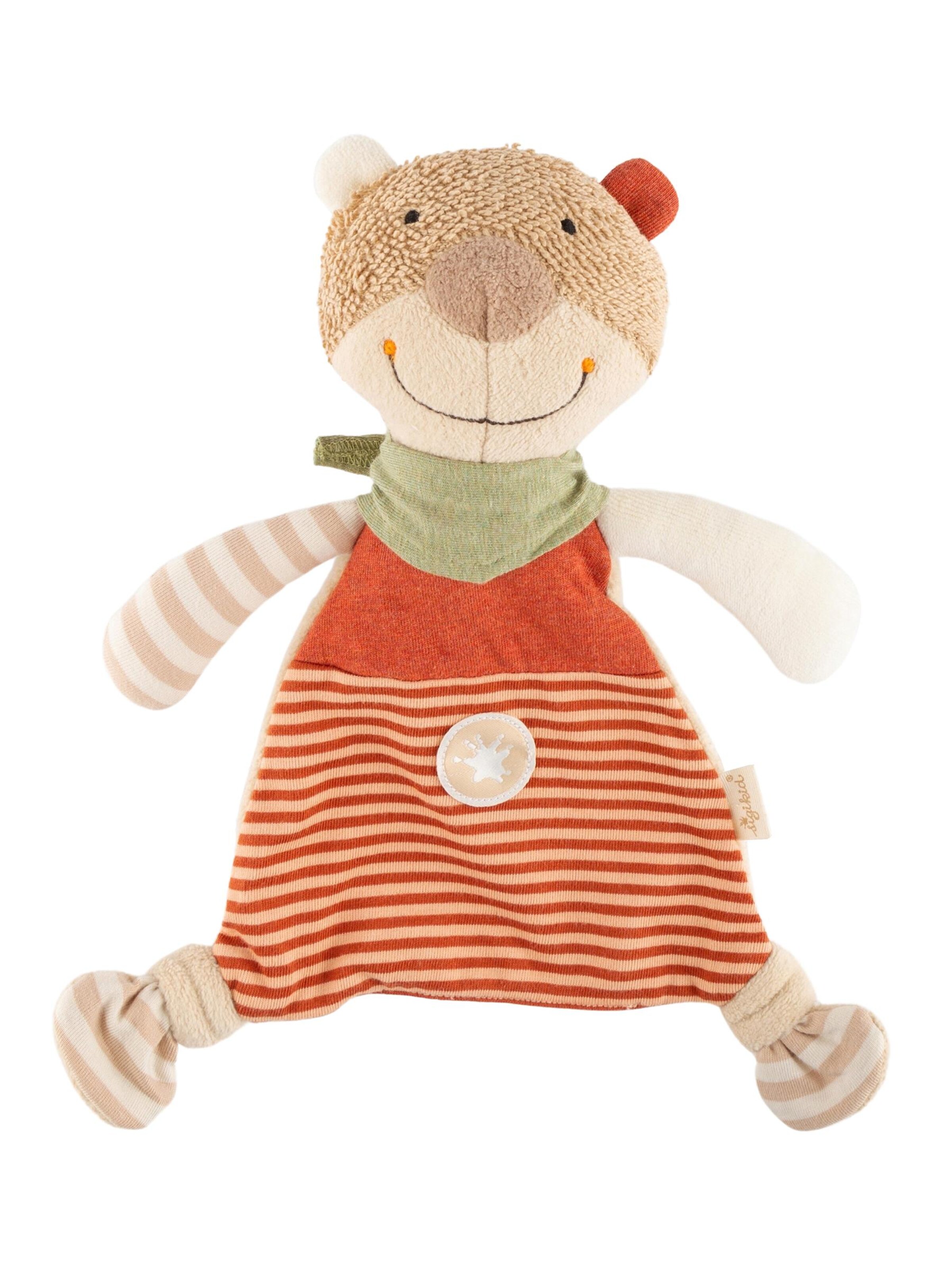 SIGIKID Stuffed animals 'Schnuffeltuch Bär Baby Geschenk' in Brown: front