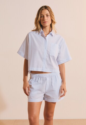 Camicia da notte 'Bettina' di ETAM in blu: frontale