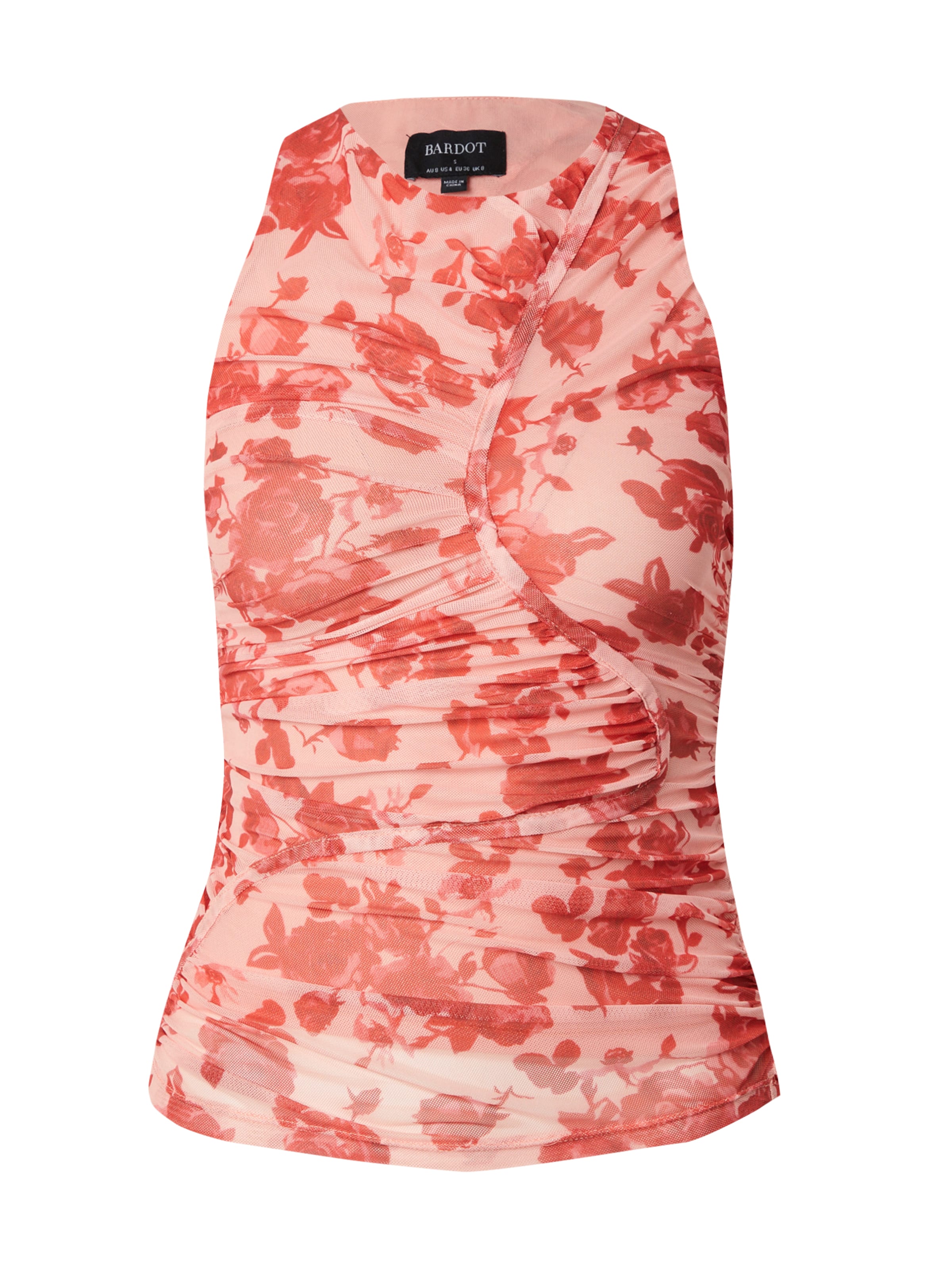 Bardot Top 'FELICIA' – červená: přední strana