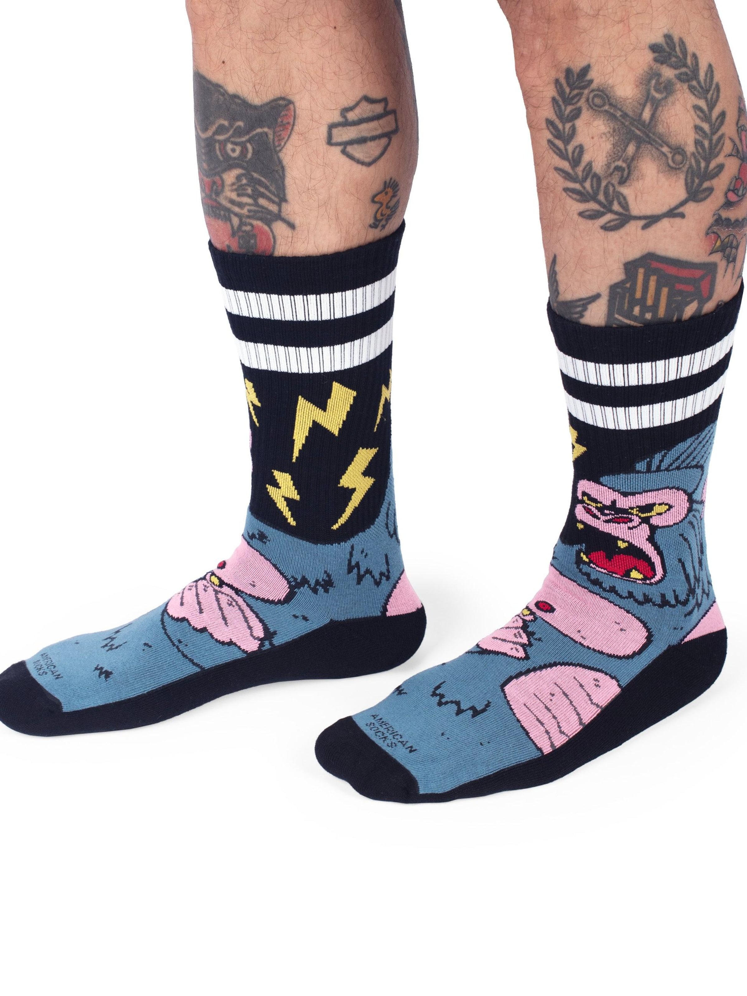 Calzino 'Jungle King' di American Socks in nero