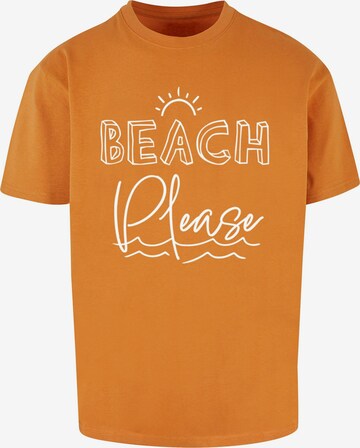 Merchcode Shirt 'Beach Please' in Orange: front