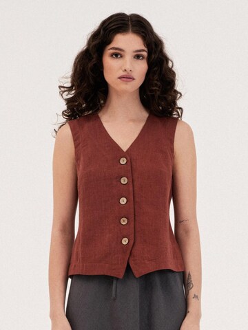 AmourLinen Bodywarmer 'Greta' in Rood