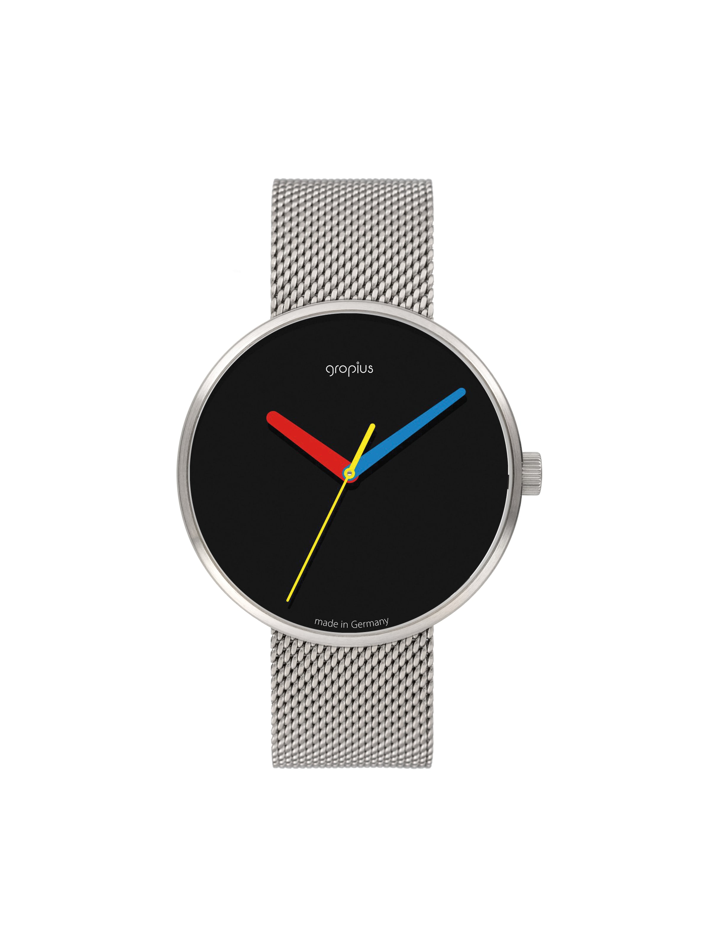 WALTER GROPIUS Analoguhr 'SIMPLEX'‌‌‌‌‌‌ in Silber: Vorderseite