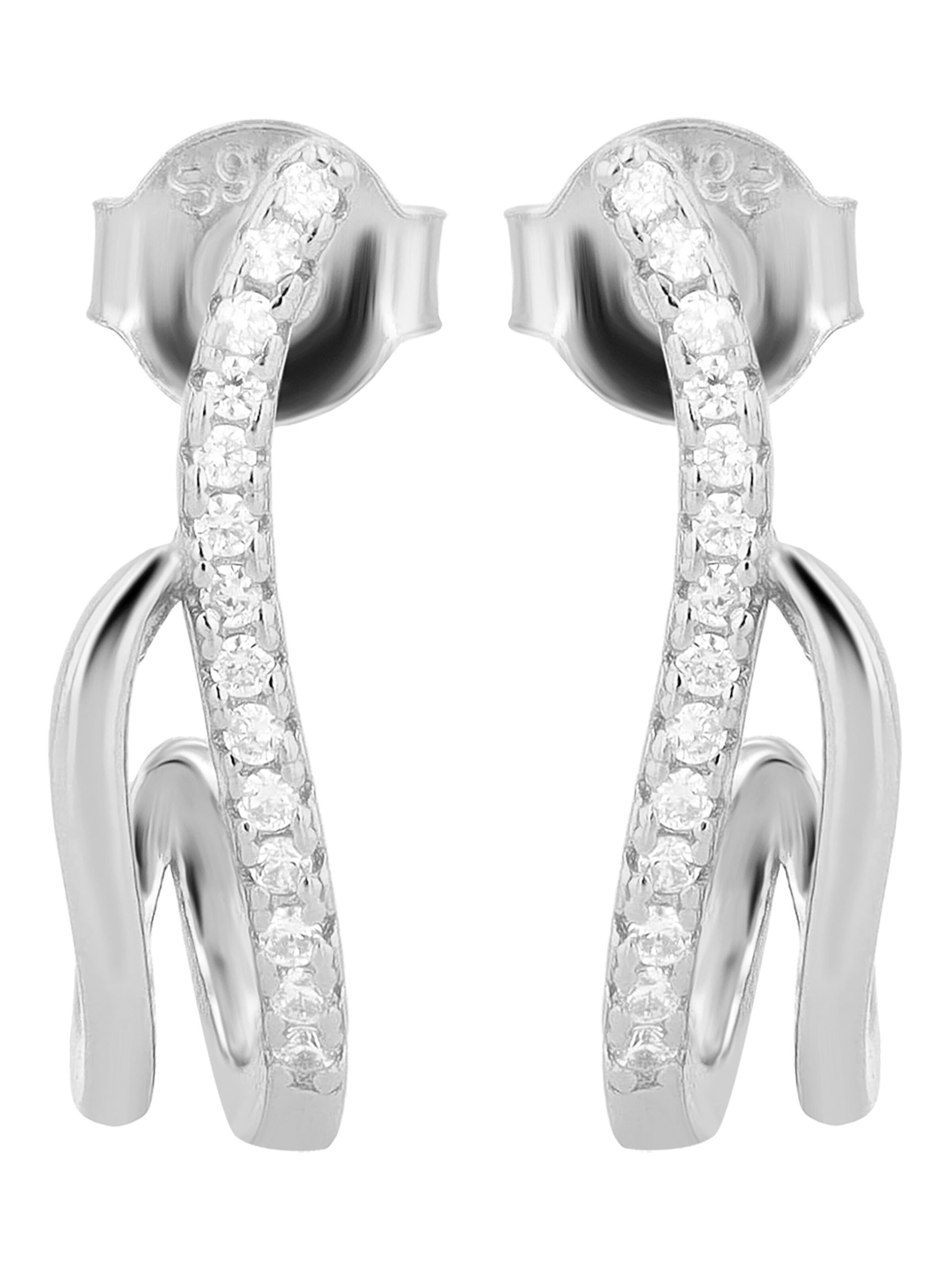 Akzent Earrings 'langlebig' in Silver: front