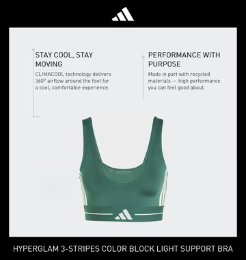 ADIDAS PERFORMANCE Bustier Sports-BH 'Hyperglam' i grøn