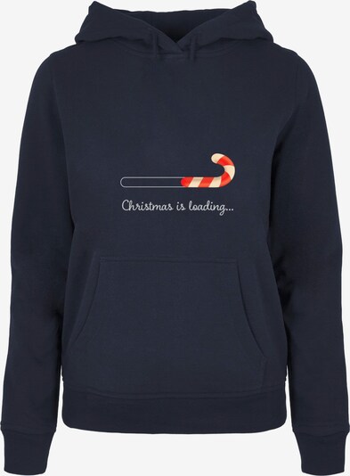 Merchcode Sweatshirt 'Christmas Loading' in navy / rot / weiß, Produktansicht