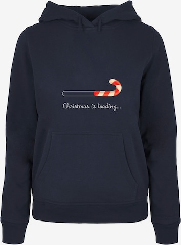 Merchcode Sweatshirt 'Christmas Loading' in Blauw: voorkant