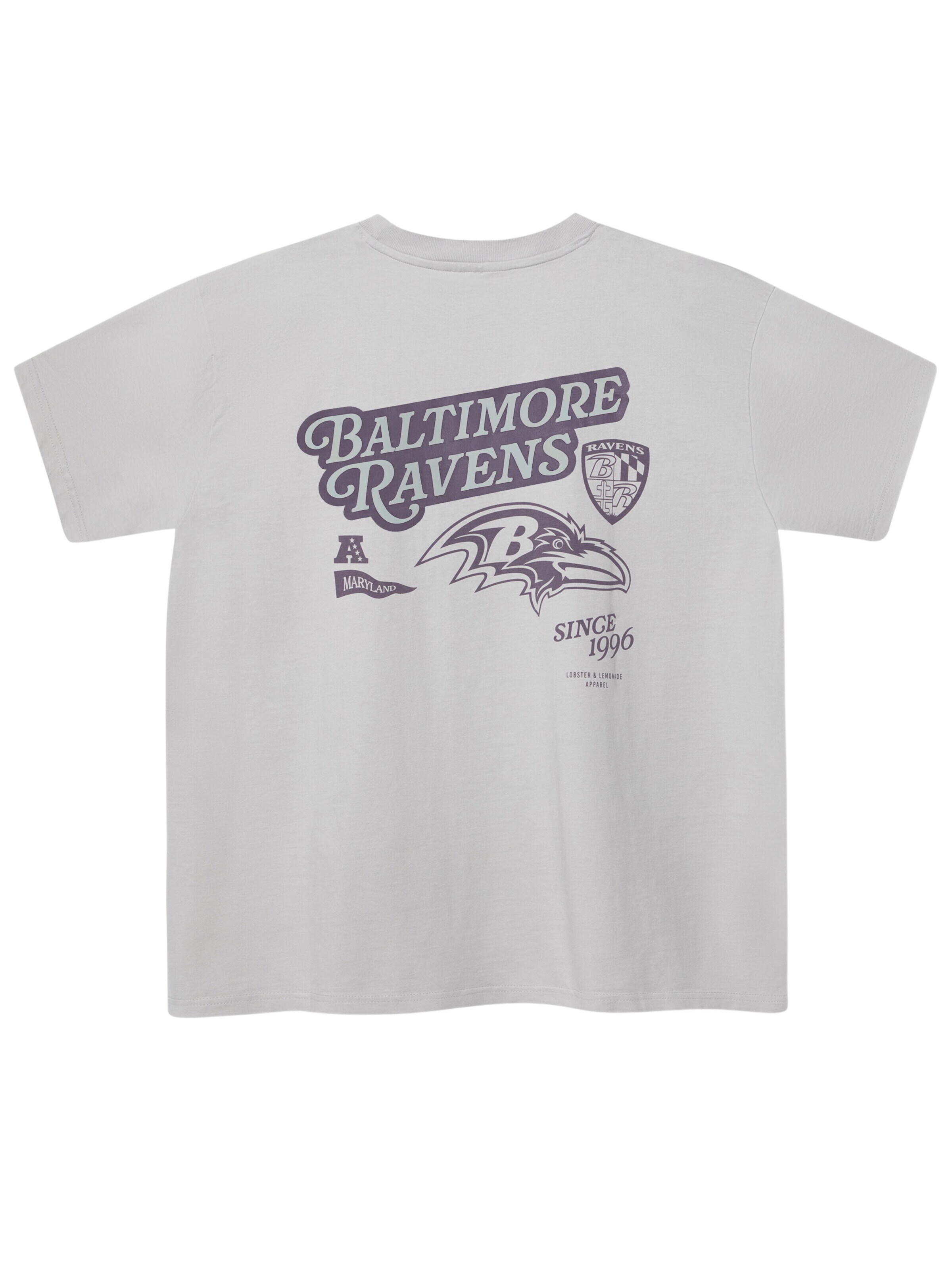 Lobster & Lemonade Shirt 'L&L – NFL Classics Ravens – ’89 Band T-Shirt gray' in S in Light grey, Item view