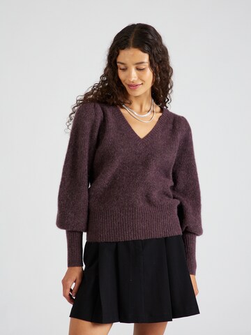 Pull-over 'VILOA' VILA ROUGE en violet : devant