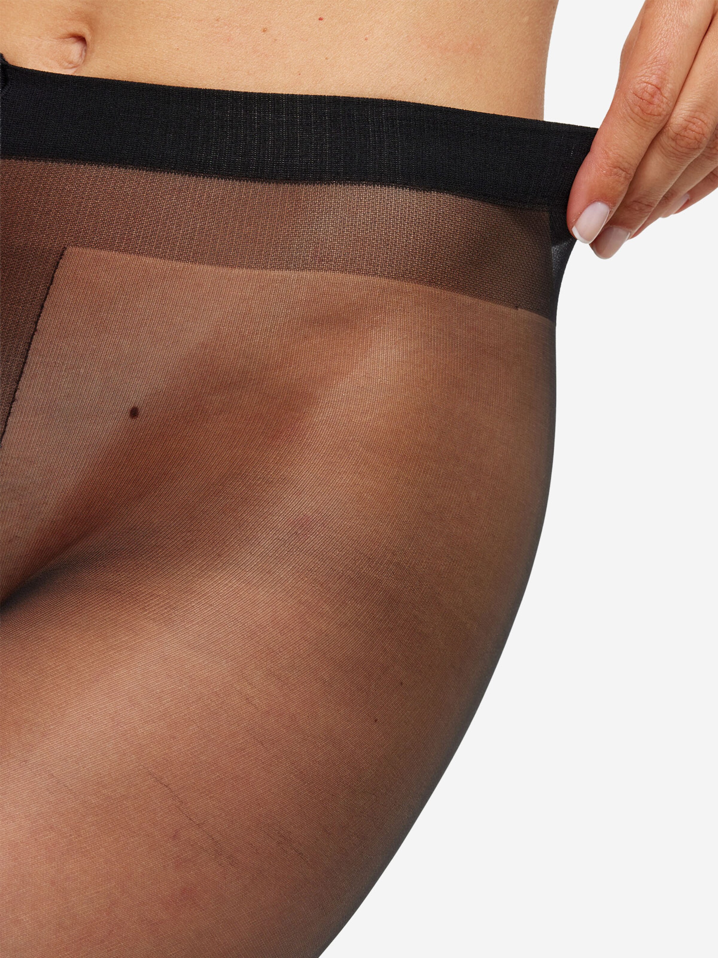 Nur Die Fine tights ' Transparent 15 DEN ' in Black