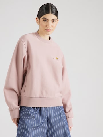Carhartt WIP Sweatshirt 'American' in Pink: front