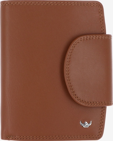 Porte-monnaies 'Polo' GOLDEN HEAD en marron : devant