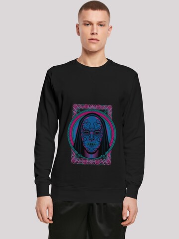 Felpa 'Harry Potter Neon Todesser Maske' di F4NT4STIC in nero: frontale