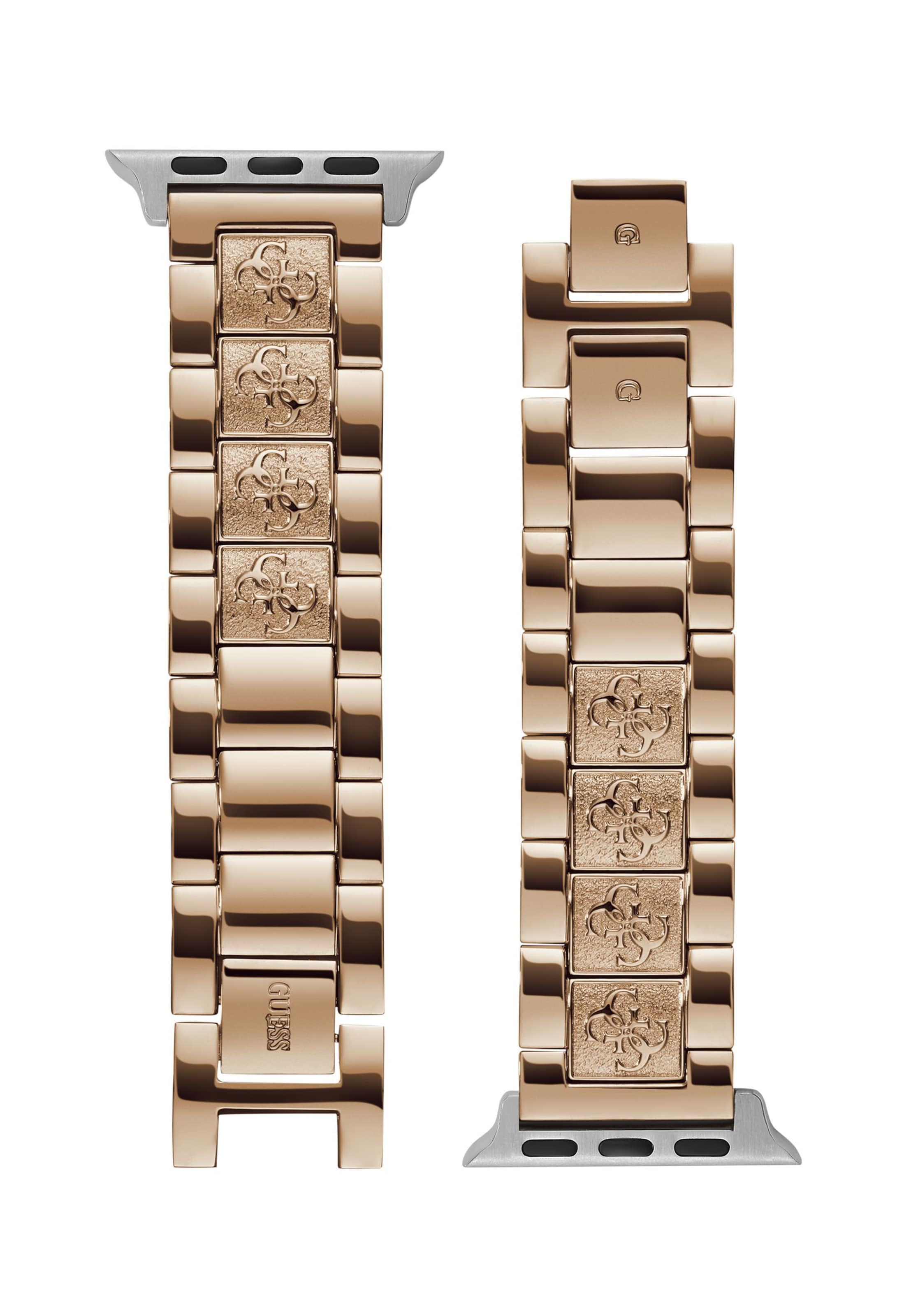 GUESS Armband kompatibel mit Apple Watch in Gold: Vorderseite