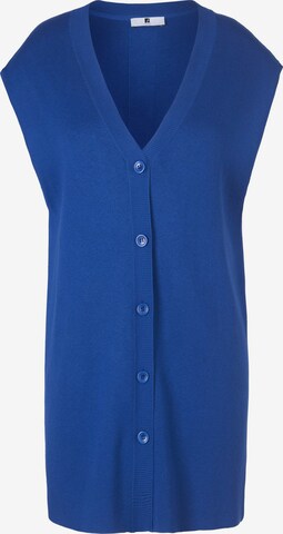 Anna Aura Gebreid vest in Blauw: voorkant