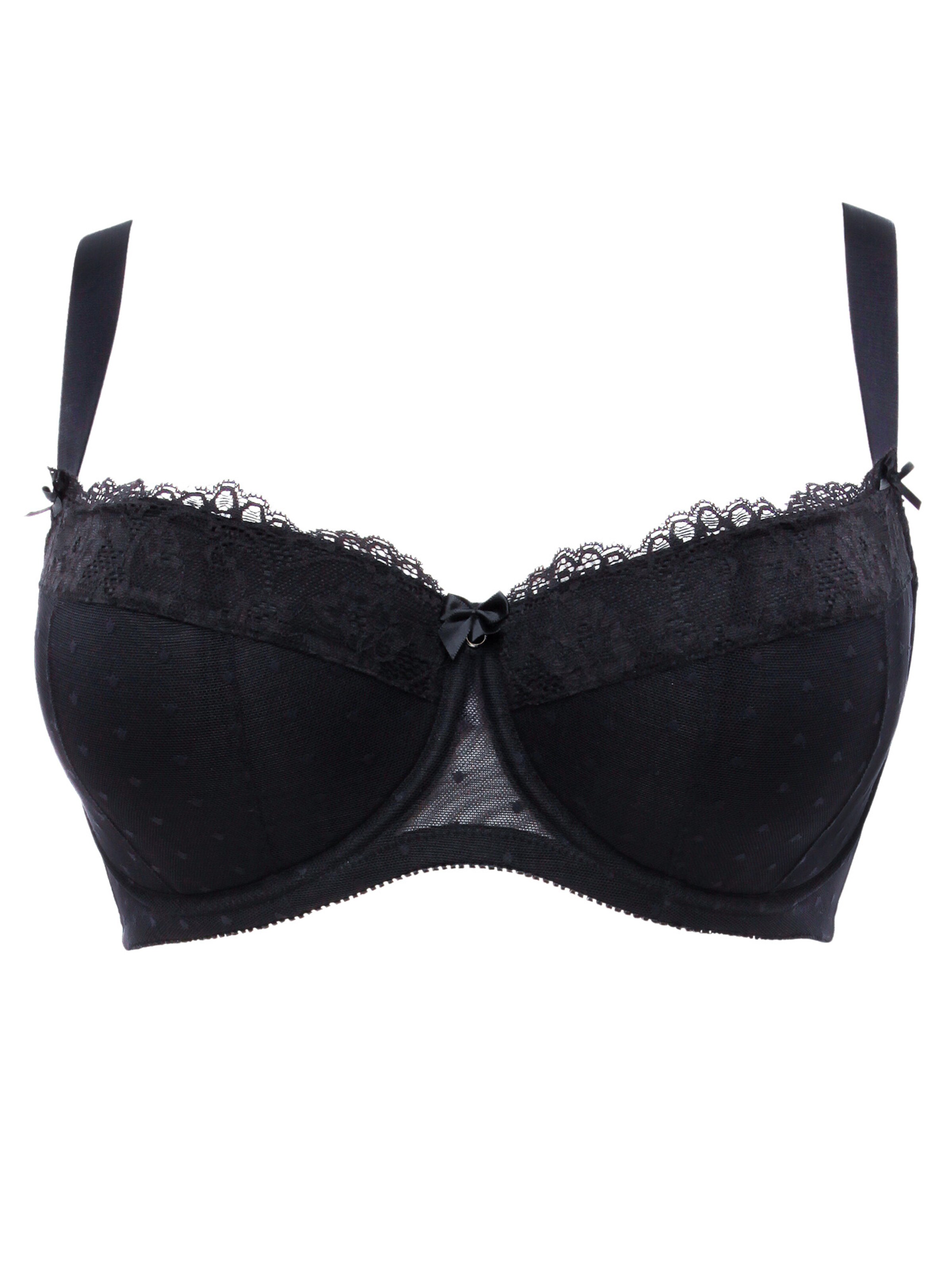 SugarShape Balconette BH 'Ruby' in Zwart: voorkant