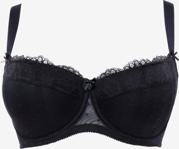 SugarShape Balconette Bra 'Ruby' in Black: front