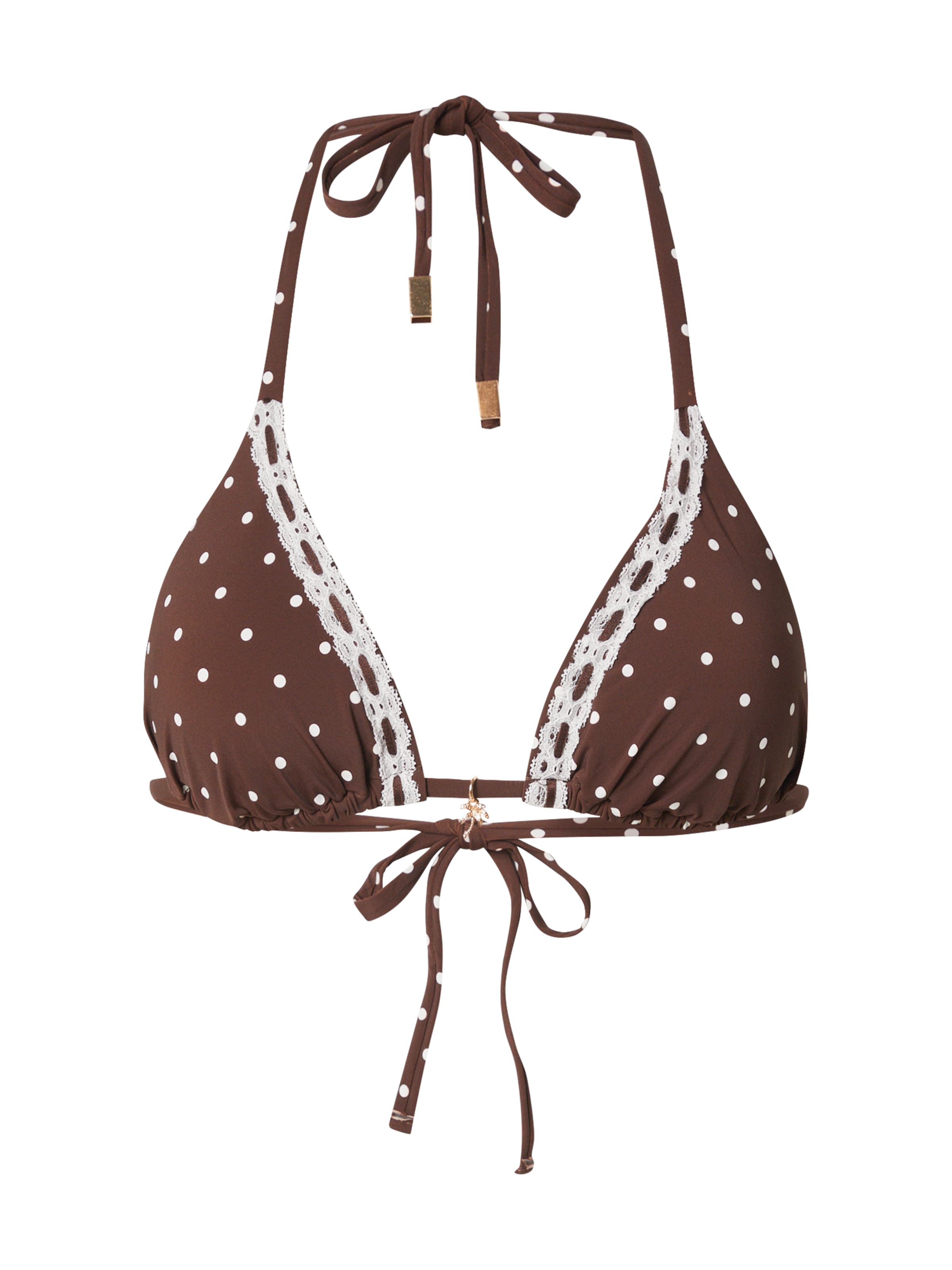Hunkemöller Kolmio Bikinitoppi 'Algarve' värissä ruskea: etupuoli
