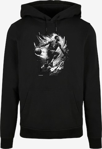 Sweat-shirt 'Basketball Splash Sport' F4NT4STIC en noir : devant