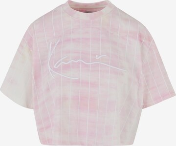 T-shirt Karl Kani en rose : devant